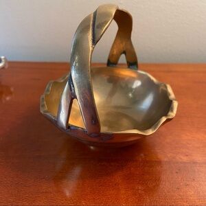 Brass Shack Small Basket Braided Handle Candy Dish
